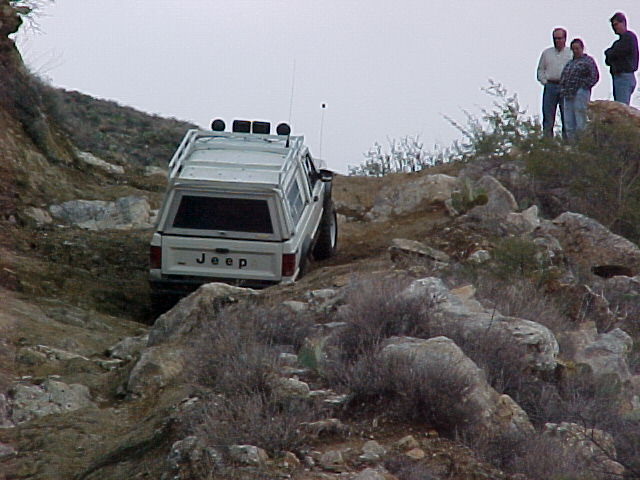 he just drives right up