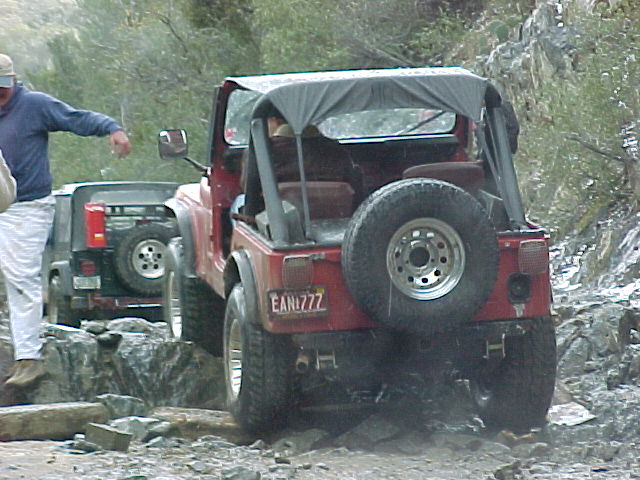 there's a 2 to 3 foot step in the road