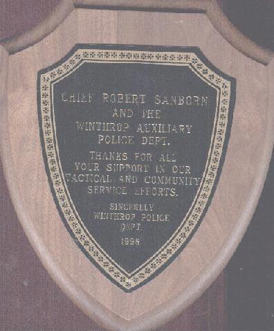 In Recognition Winthrop Auxiliary Police Dept.