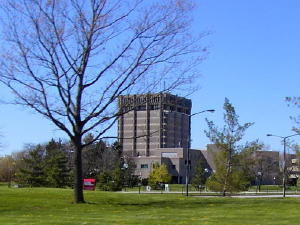 Brock University - our starting point for today's hike, and a landmark by which we marked the distance travelled