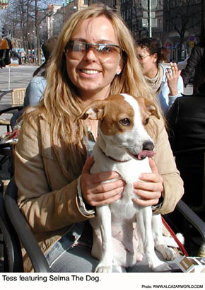 Tess with Selma, Andreas' dog.