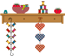 Sewing Shelf with knick-knacks