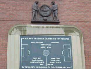 The memorial plaque featured at Old Trafford
