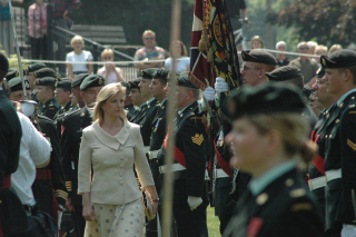 H.R.H. The Countess of Wessex inspecting the Regimental Colours