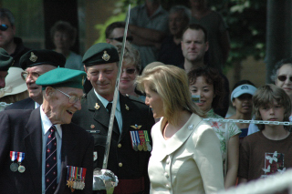 H.R.H. The Countess of Wessex talking to a veteran.