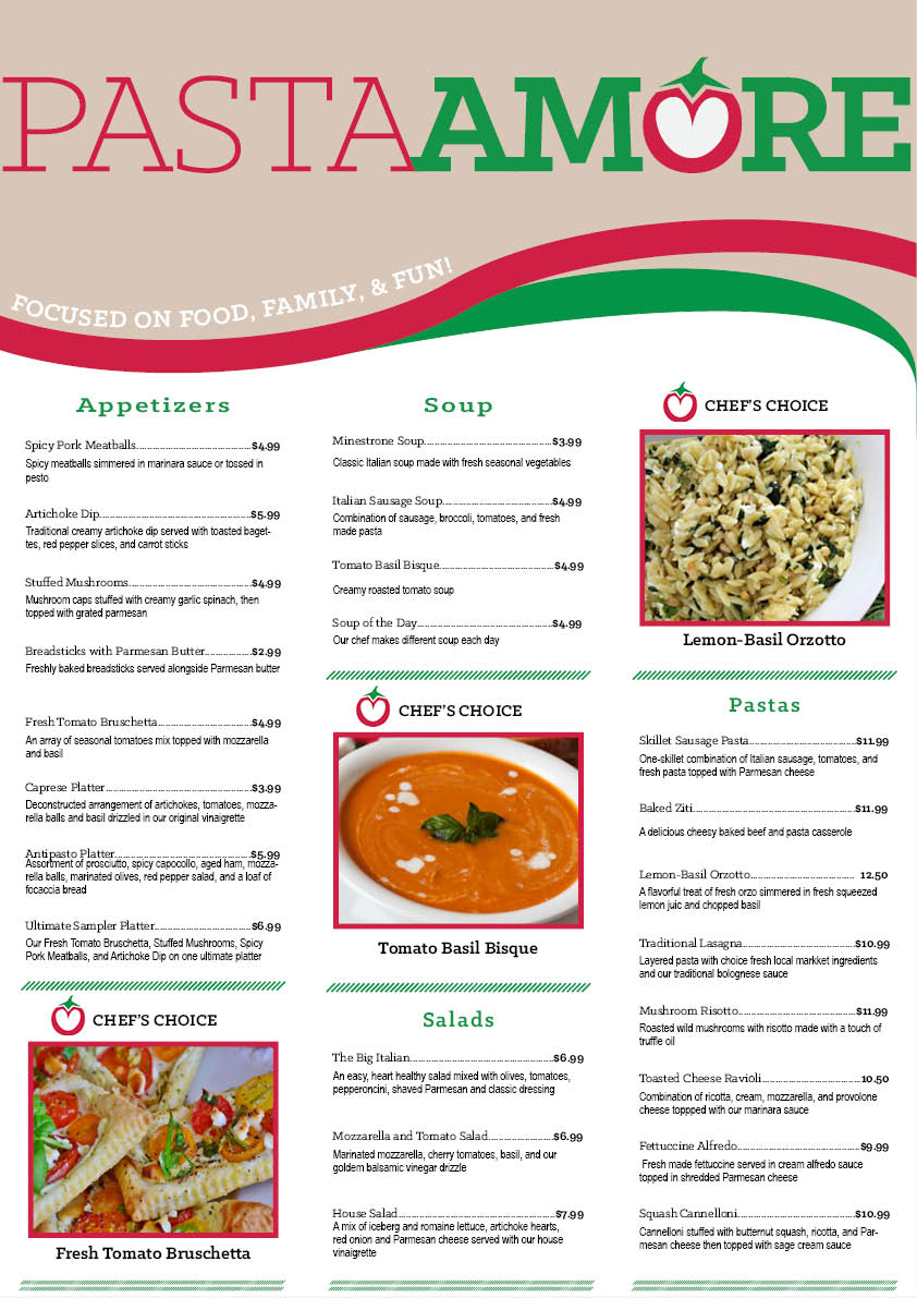 Menu Page 1