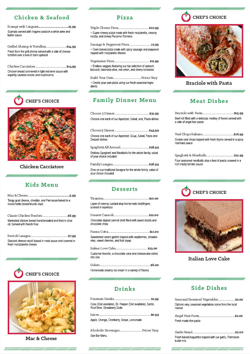 Menu Page 2