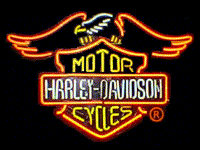 Neon Harley sign