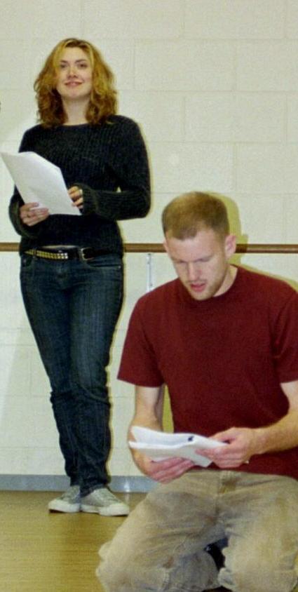 Jenney Richards and Greg White rehearsing "Zombies" with ghostlight, 2006