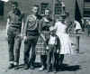 Otis Deel, Kenneth Clevinger, Ruby Bailey, and unnamed two on Harmon playground