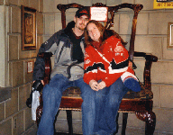 Jerry & Michelle in big chair