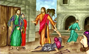 Jesus heals 
a lame man