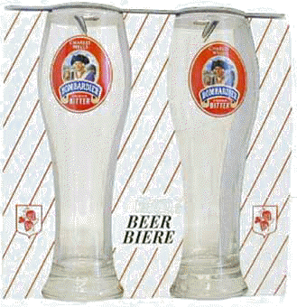 Beer Glass Durobor with Bombardier Emblem 2 pcs.jpg (27308 bytes)