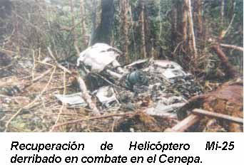 Restos del Helic�ptero tipo Mil Mi-25 Hind D FAP N� 646
