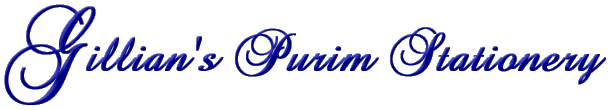 Purim Stationery
