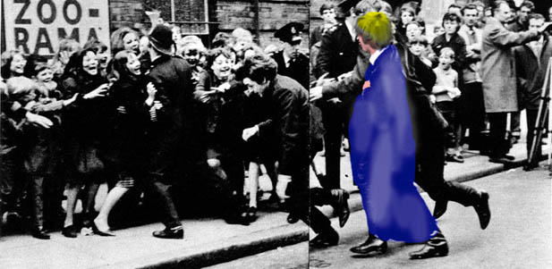 The original picture belongs to... somebody. This work of photomanipulation belongs to Tanja. The fans belong to the Beatles. Tanja belongs among the fans. 