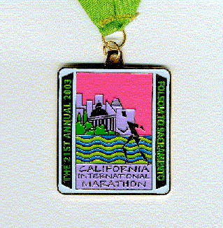 The medal.  Definitely California colors.  Oooh.  Aaah.