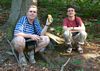 And thats both of my brothers, Fil and Mike (Im behind the camera) with Prague Hvezda game park cache. Again, we were searching about 20 m off the location, and this time it was Mike who wandered off and found it.