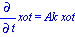 Diff(xot, t) = Ak*xot