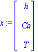x := matrix([[h], [Ca], [T]])