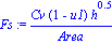 Fs := Cv*(1-u1)*h^.5/Area