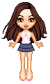 Another pic of my jean skirt, only this time I'm wearing my pink and white polo.