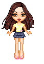 My jean pleated skirt and flamingo shirt.-AKA-my deal maker outfit!