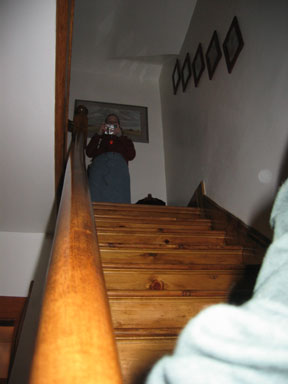 Note: Orb floating on the right side of the stairwell. 