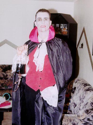 Dracula with snack, Halloween 2001