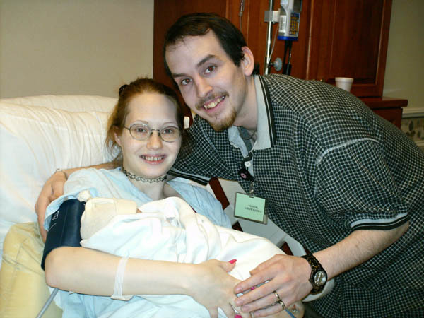 First picture with mommy and daddy