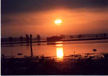 Sun set at caddo lake