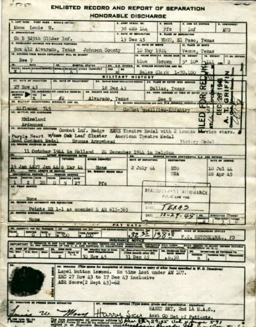 Discharge Certificate