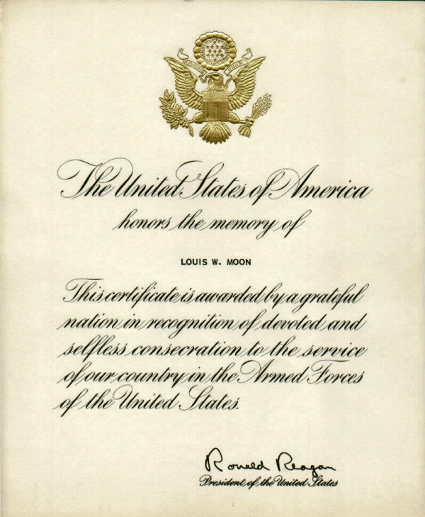 President Reagan Citation