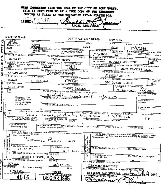 Death Certificate