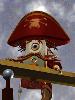 the crimson binome on his ship