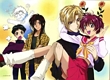 shuiichi and yuki (foreground) with hiro, suguru and sakano of shounen-ai/music anime Gravitation
