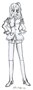 Ariel as a senshi, b/w vers of colour