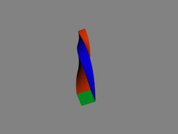 TWISTED SQUARE BEFORE BENDING