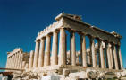 One of the tall beautiful buildings in greek