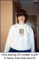 Chris in JD's hat