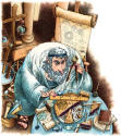 Archimedes measuring a pie.