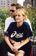 Amber Valletta with her husband Chip McCaw during the JAYO Invitational Tournament in New York