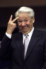 Boris Yeltsin during the 2002 World Championships