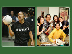 Ashley during and after volleyball practice