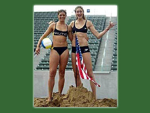 Kerri Walsh with her idol and beach volleyball partner, Misty May
