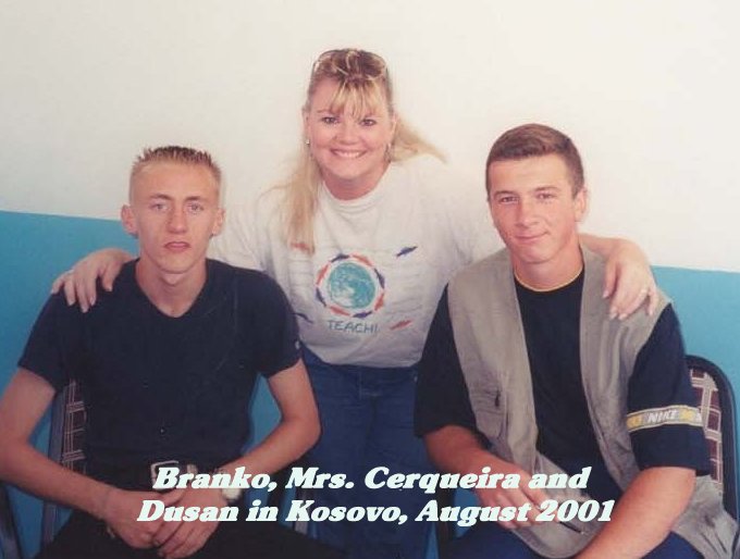 Jill, Branko, and Dusan in Kosovo 2001