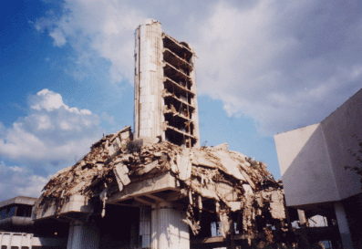 CNN Tower, built for the 1984 Winter Olympics, popular Bosnian Serb target.
