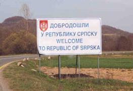Typical Greeting Sign Seen Upon Entering the RS, in the ZOS (Zone of Separation.