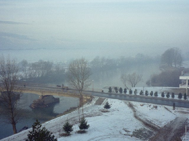 Winter view from our old Hotel Prijedor IPTF Offices