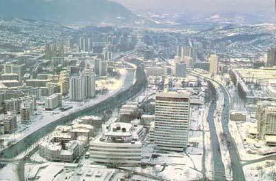 Snow covered Sarajevo